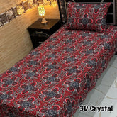 4 Pieces Crystal Cotton Single Pair Bedsheet  SB 526